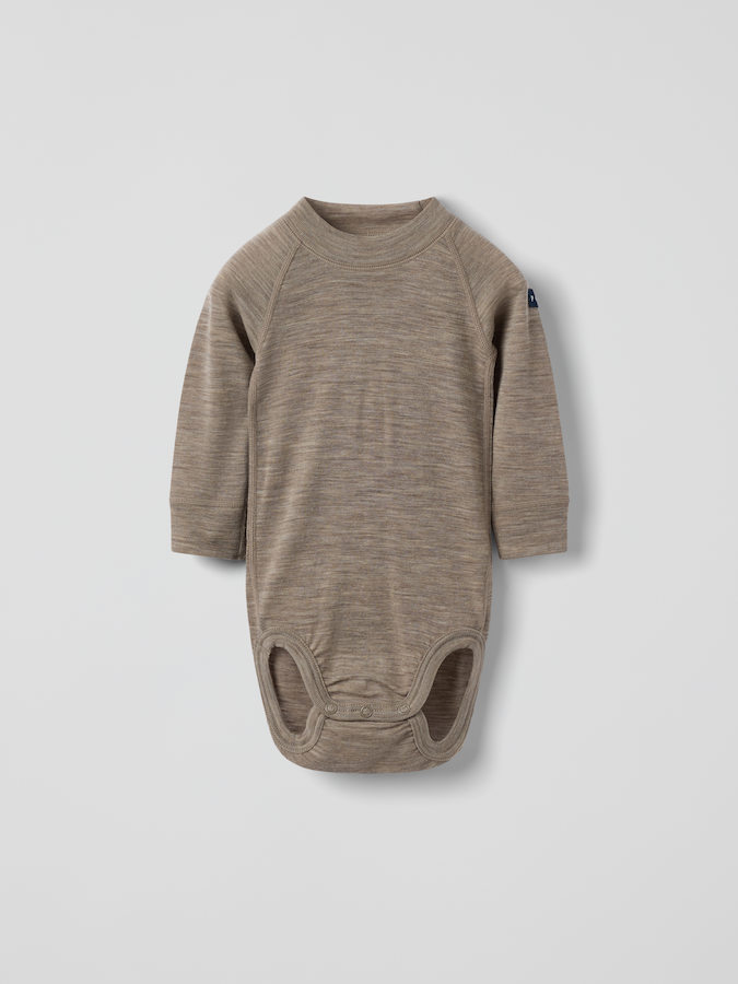 Long-sleeve babygrow merino wool Long-sleeve babygrow merino wool