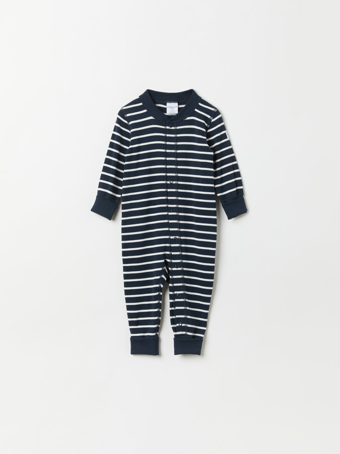 Striped jersey all-in-one Striped jersey all-in-one