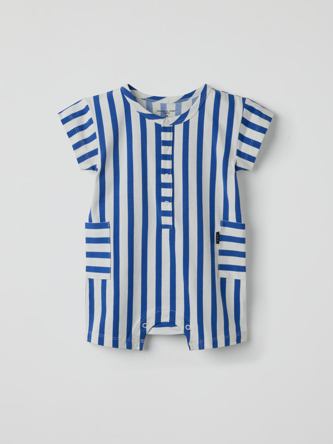 Short-sleeved jumpsuit striped Short-sleeved jumpsuit striped