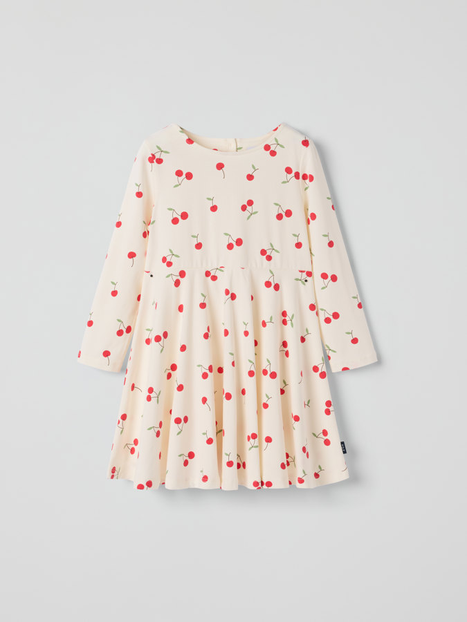 Long sleeve twirl dress cherry Long sleeve twirl dress cherry