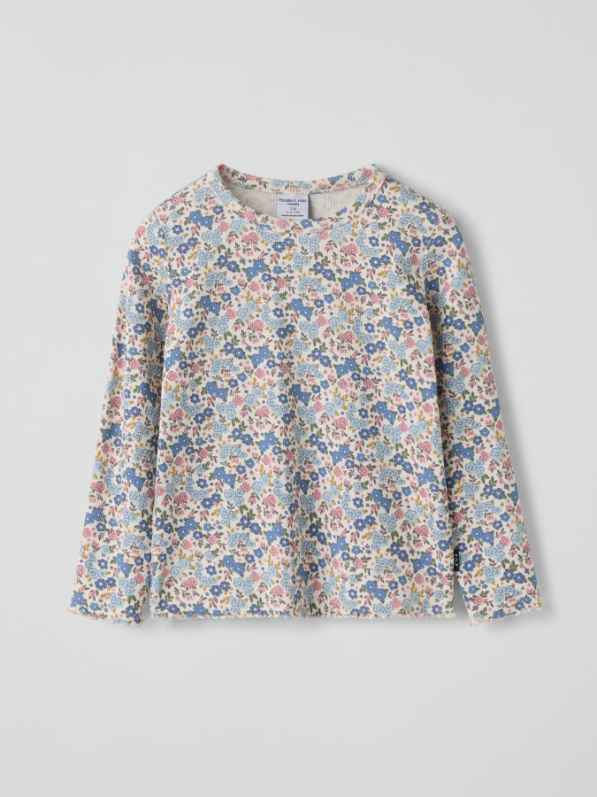 Ribbed top floral Ribbed top floral