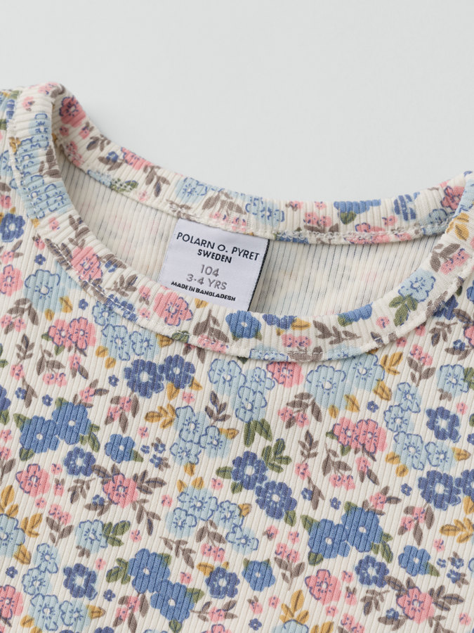 Ribbed top floral Ribbed top floral