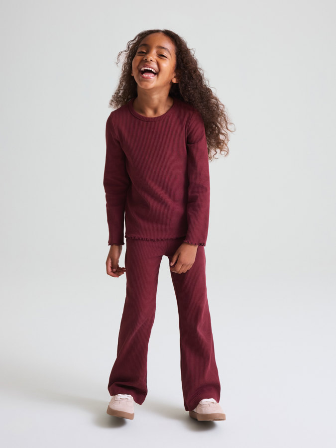 Ribbed leggings flared legs Ribbed leggings flared legs