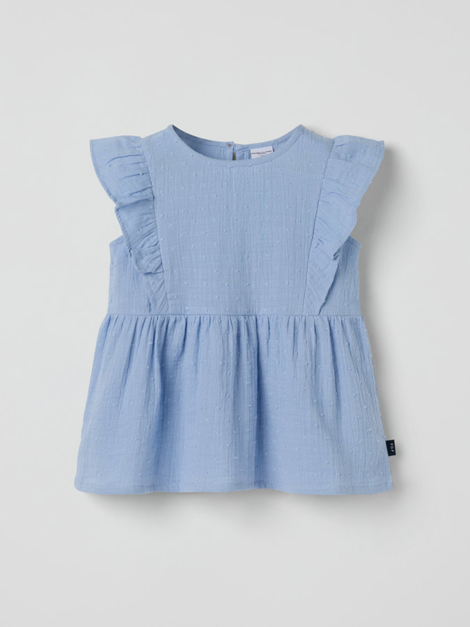 Woven blouse with frills spotty Woven blouse with frills spotty